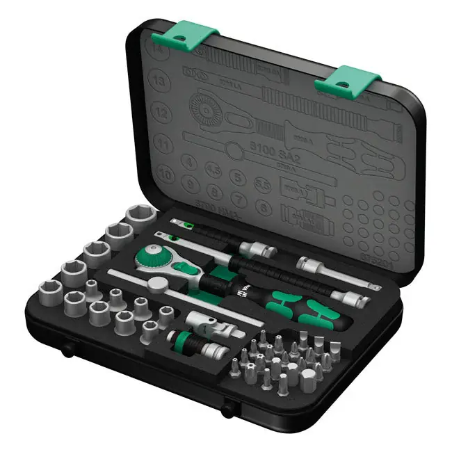 Wera Zyklop Speed Ratelset 1/4" aandrijving 42 stuks metrische maten Express Levering