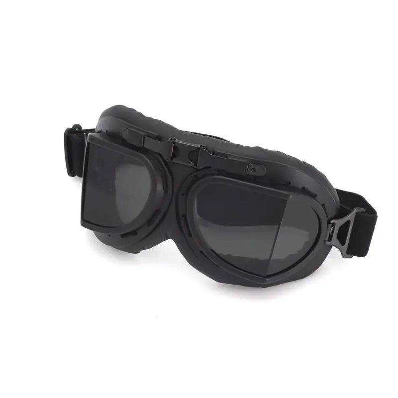 Premium Cavalero Jet Classic Vintage Motorfietsbril Black / Tinted