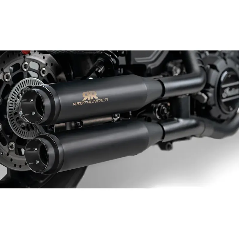 Tijdelijk Beschikbaar RedThunder EC-goedgekeurde Slip-On Mufflers voor Harley 21-24 Softail Standard / Slim / Street Bob / Low Rider (Euro 5) / Black