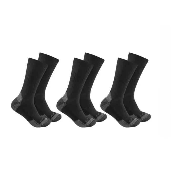 Carhartt Katoenmix Crew Sokken 3-pack Black / 42-25 Koop Vandaag