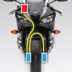 Must-Have HEL remleidingen Honda CB600 Hornet 2007-2014 O voorzijde